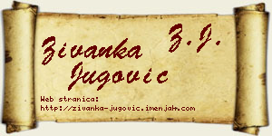 Živanka Jugović vizit kartica